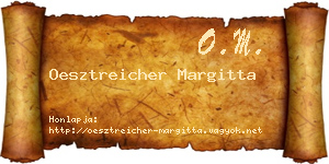 Oesztreicher Margitta névjegykártya
